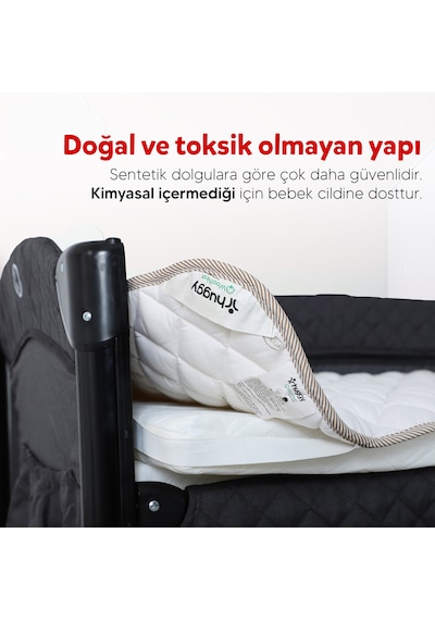 Huggy %100 Yeni Zelenda Kuzu Yünü 70x110 Yatak Pedi
