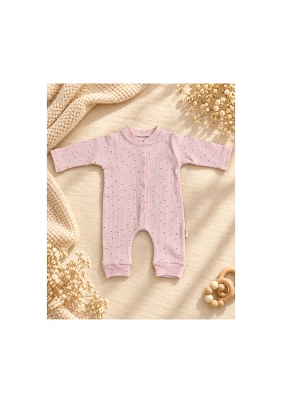 Omeca Concept Bebek Uzun Kollu Fitilli Tulum Pembe