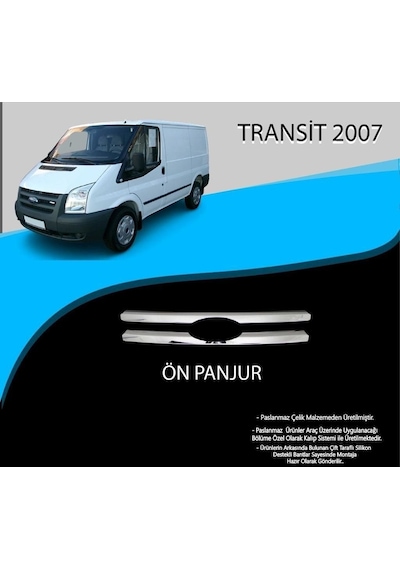 Ford Transit Krom Ön Panjur Krom Çıta 2 Prç 2007