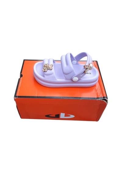 Tasli Renkli Sandalet 30-35 Mor