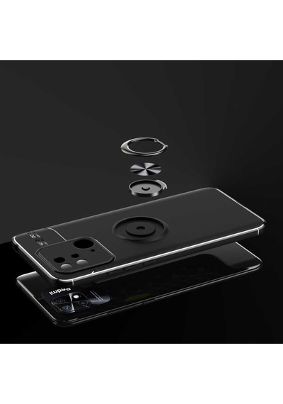 Xiaomi Redmi 10C Kılıf Yüzüklü Magnetli Ravel Case Kapak