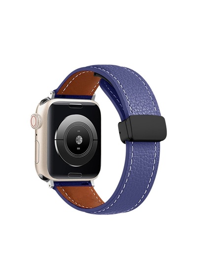 Apple Watch 38mm Kr414 Daks Deri Kordon Saat Değildir - Lacivert