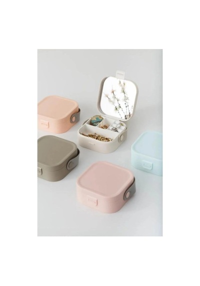 River World Takı Ve Mücevher Kutu Organizer Çanta Boy Aynalı Çok Renkli