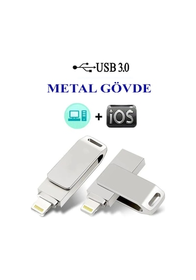 Maxgo 3157 64 Gb Flash Bellek Apple iPhone - Pc Uyumlu Otg Flash 3.0 Usb Data Bellek