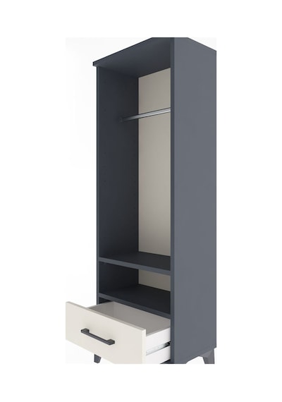 Arges Dolap 2 Raflı Tek Çekmeceli Tek Askılı 44x30x134 Antras... Antrasit
