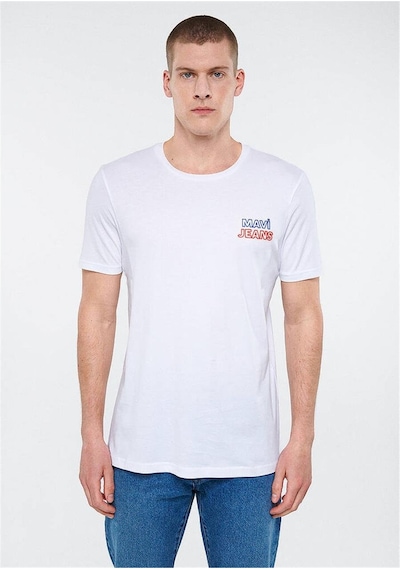 Mavi M066841-620 Beyaz Erkek Mavi Baskılı T-shirt Beyaz