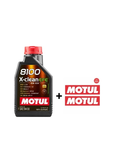 8100 X-clean Efe 5w30 Motor Yağı 1 Lt & 2 Li Sticker