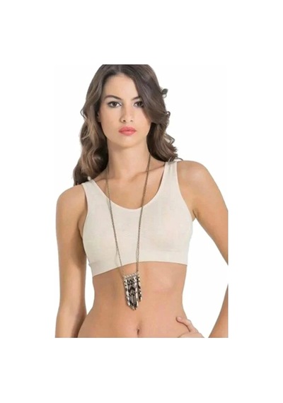 Melonika Kadın Gri Kalın Askılı Çıkarılabilir Pedli Örme Seamless Dikişsiz Basic Büstiyer Çok Renkli