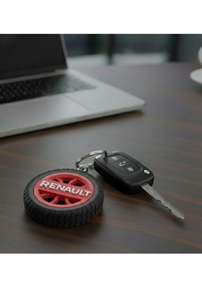 Renault Uyumlu Özel Tasarım Anahtarlık - Premium Hafif Ve Dayanıklı Kırmızı