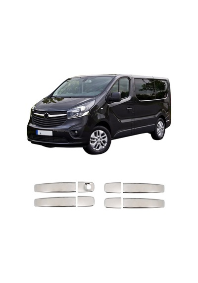 Opel Vivaro Uyumlu 2004-2014 Krom Kapı Kolu 4 Kapı Paslanmaz  Çelik