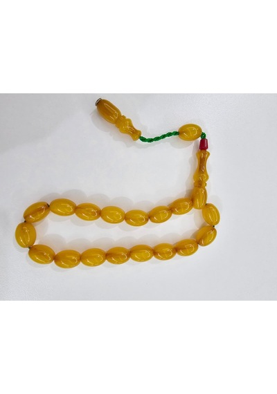 Zeyzun Usta İmzalı Bilek Boy Efe Maskot Sıkma Kehribar Tespih 15 63150239