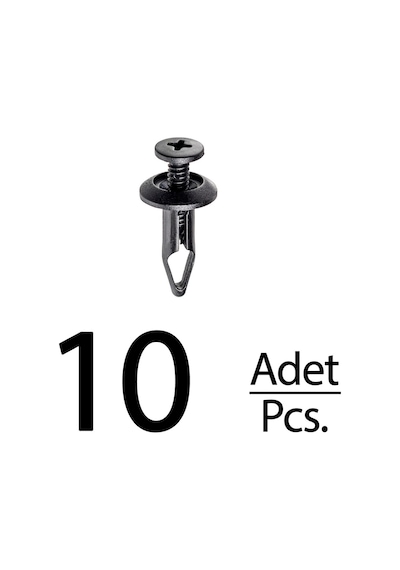 Seat Ibiza Leon Volkswagen Toureg İçin Tampon Panjur Klips - 10 Adet 1 Adet / Siyah