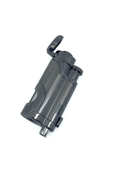 Zorro Çift Torch Pürmüz Puro Çakmağı - Gunmetal Füme