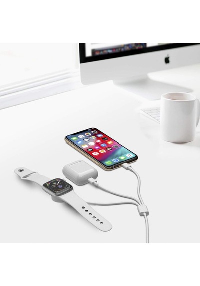 Mcstorey Apple Uyumlu Watch Manyetik Şarj Kablosu 3'ü 1 Arada Usb-c