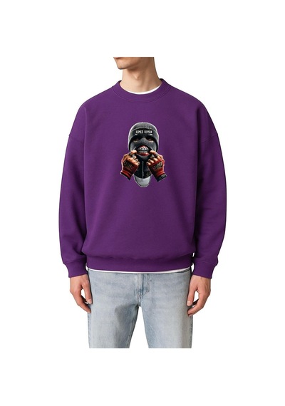 Benroma Ahmed Osman Baskılı Unisex Sweatshırt Mor