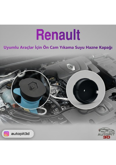 Renault Araçlar İçin Ön Cam Yıkama Suyu Hazne Kapağı