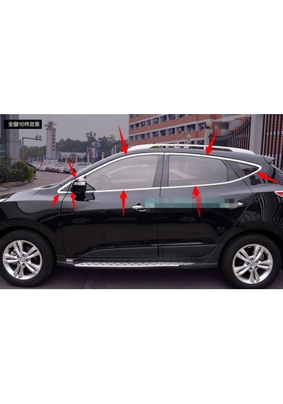 Hyundai İx-35 2009-2015 Tamtur 16 Parça Krom Cam Çıtası