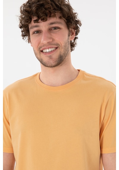 U.S. Polo Assn. Erkek Regular Fit Bisiklet Yaka Turuncu Basic Tişört 50305985-VR202