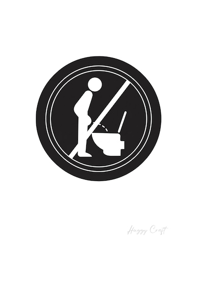 Ayakta İdrar Yapmayı Engelleyici İşeme Yasağı Uyarı Stickerı Standart
