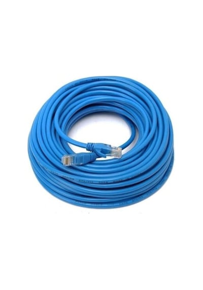 15 Metre Cat6 Kablo 15 Metre Ethernet Kablosu 15 Metre İnternet Kablosu 15 Metre Mavi Cat6 Kablo