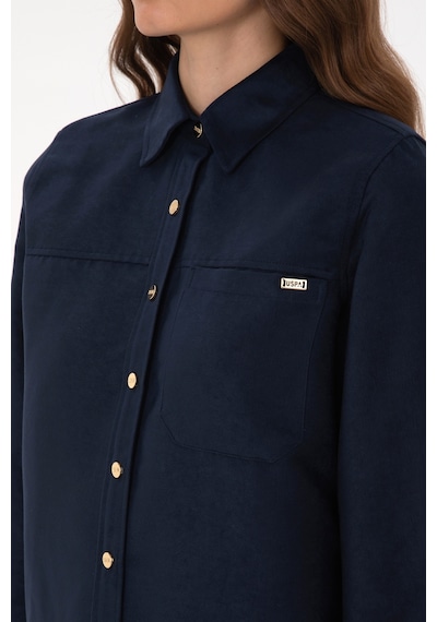 U.s. Polo Assn. Kadın Lacivert Gömlek Desenli 50317242-vr033 Lacivert
