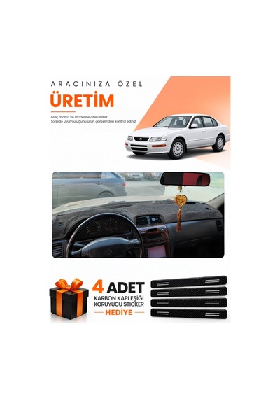 Nissan Maxima A32 1994-1999 Uyumlu Torpido Koruma Örtüsü Oto Kılıfı - Siyah