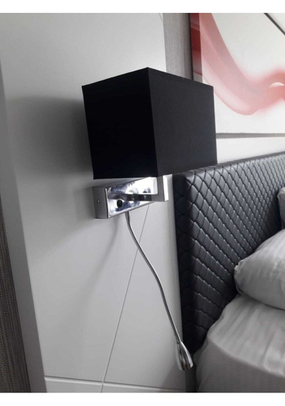 Yatak Başı Okuma Lambalı Abajurlu Ledli Aplik Hotel Yatakodası Bej
