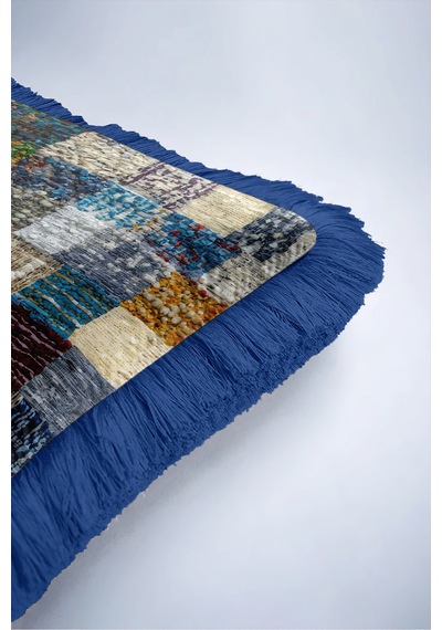 Patchwork Etnik Motifli Saçaklı Yastık Kılıfı - Mozaik Bohem Lacivert Krem Püsküllü Kırlent Kılıfı Sessiz Vadi Halo Patchwork Etnik Motifli Saçaklı Yastık Kılıfı - Mozaik Bohem Lacivert Krem Püsküllü Kırlent Kılıfı Sessiz Vadi Halo
