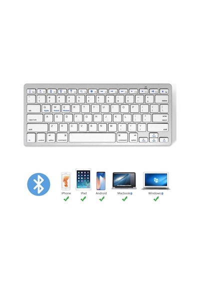 Bluetooth Klavye Kablosuz Ios Android Windows Uyumlu Mini Klavye