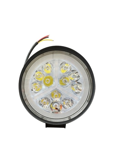 Beyaz Sarı Led Çakarlı Yuvarlak Off Road Sis Farı Çalışma Lambası 12-24v