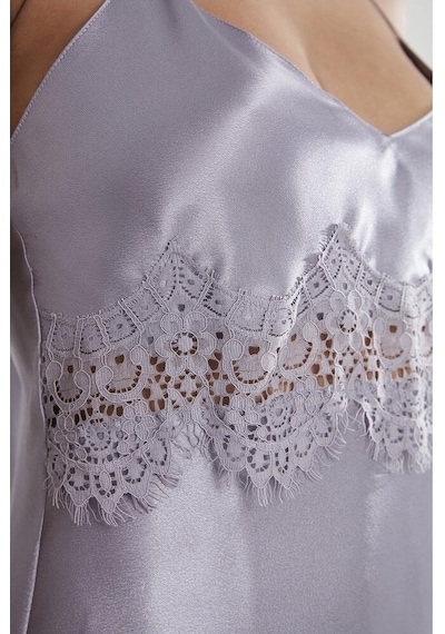 Pierre Cardin Saten Kadın Gecelik 685 Royal 001