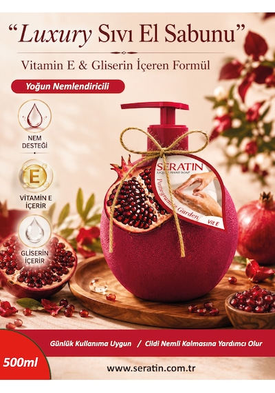 Seratin Liquid Hand Soap Pomegranate Garden 500ml