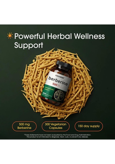 Naturebell Berberine 500mg - 300 Capsules Orijinal Ürün Dmmedicineden