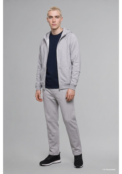 Defacto Boxy Fit Fermuarlı Kapüşonlu Basic Sweatshirt Hırka H4980ax26augr369 Gri-gr369