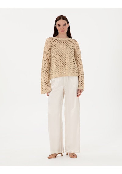 Pierre Cardin Kadın Ekru Pantolon Kanvas-chino 50301267-vr019 Ekru