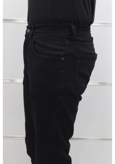 Denim Cartel Dmctekstil Erkek 966 Siyah Yüksek Bel Rahat Kesim Boru Paça Jean Pantolon