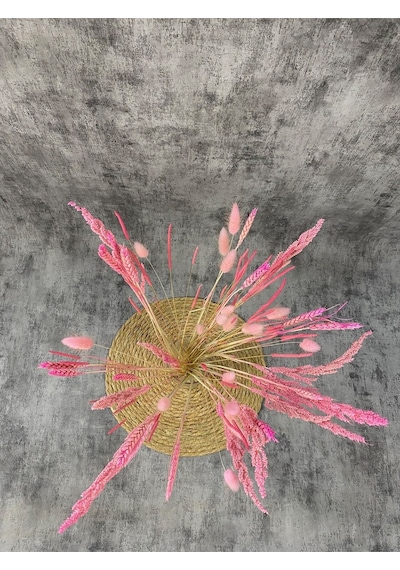 Pembe Renkli Karışık Kuru Çiçek Buketi Goya