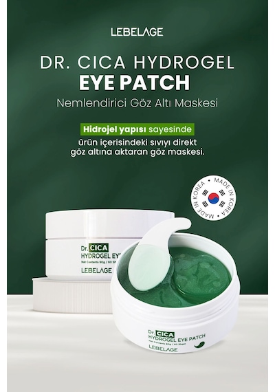 LebelCentella Asiatica İçeren Nemlendirici Göz Altı Maske Seti 60 Adet LEBELDr Cica Eye Patch
