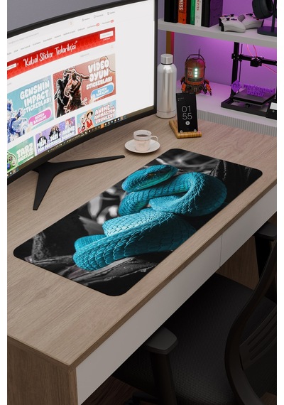 Yılan Kaymaz Dikişli Kauçuk Oyuncu Mousepad V1 - 70x30 Xl Gaming Mouse Pad Fare Altlığı