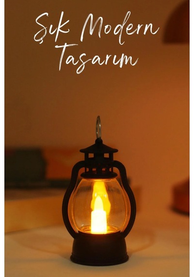Led Mum Mini Kamp Tipi 1 Adet Pil Dahil Dumansız Alev Ledli Dekor Işığı Siyah Pt430 Siyah