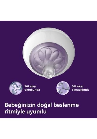 Silikon Biberon Emziği, Orta Akış Özellikli, 6+ Ay İçin