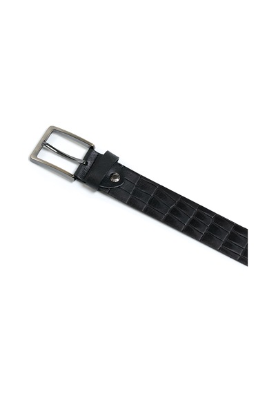 Siyah Erkek N-040-125 Grande Spor Kemer Genişlik 4 Cm
