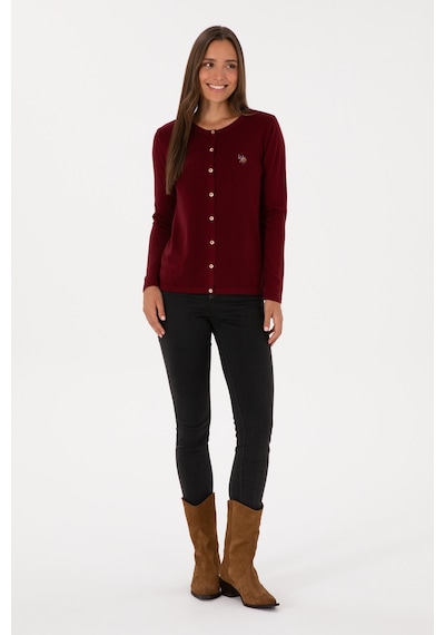 U.s. Polo Assn. Kadın Bordo Hırka Triko 50307737-vr014 Bordo