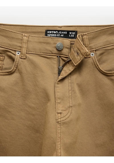 Koton Normal Bel Cepli Pamuklu Tapered Fit Jean Pantolon - Joe Jean Kahverengi 6sam40418nd Kahve Koton Normal Bel Cepli Pamuklu Tapered Fit Jean Pantolon - Joe Jean Kahverengi 6sam40418nd Kahve