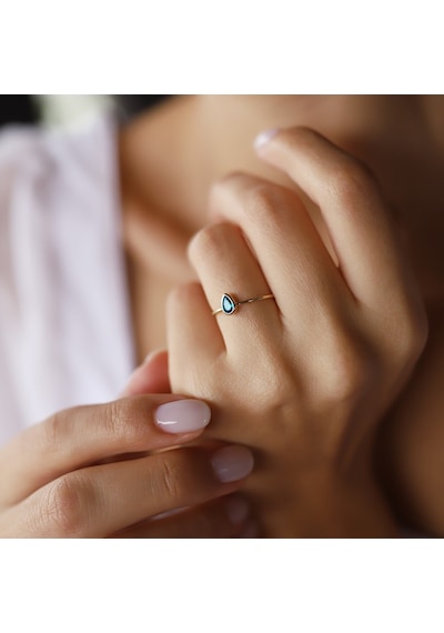 Aquamarine Renkli Taşlı Yüzük As224Yzr5 Altınsepeti