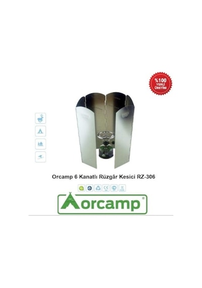Orcamp Orgaz Çantalı 6 Kanatlı Kamp Rüzgar Kesici Rüzgarlık RZ306 Çok Renkli