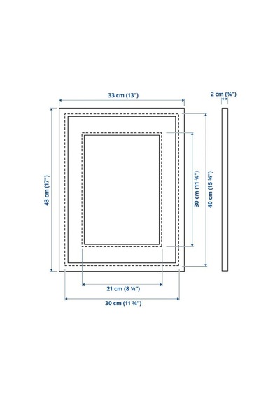 Ikea Sılverhojden Dekoratif Fotoğraf Çerçevesi 30 X 40 Cm Altın