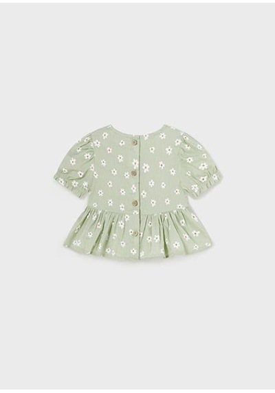 Kız Bebek Yeşil Baskılı Bluz 01103-063 Yeşil