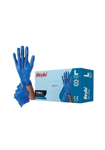 Beybi Tpex Eldiven Mavi Large 100'lü