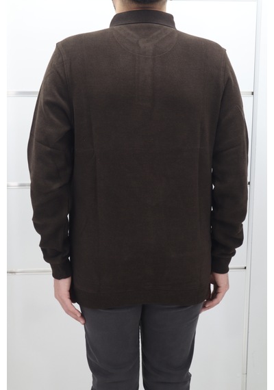 Santa Dmctekstil Erkek Desenli Spor Kesim Normal Kalıp Polo Yaka Selanik Kumaşlı Kışlık Kazak Kahverengi Santa Dmctekstil Erkek Desenli Spor Kesim Normal Kalıp Polo Yaka Selanik Kumaşlı Kışlık Kazak Kahverengi
